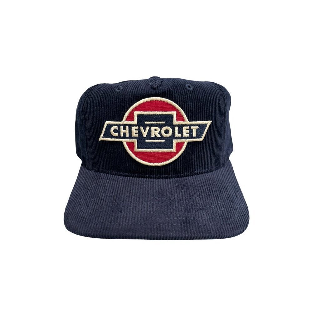 GM Official Chevrolet Navy Blue Corduroy Baseball Cap Hat NWT - Picture 3 of 7